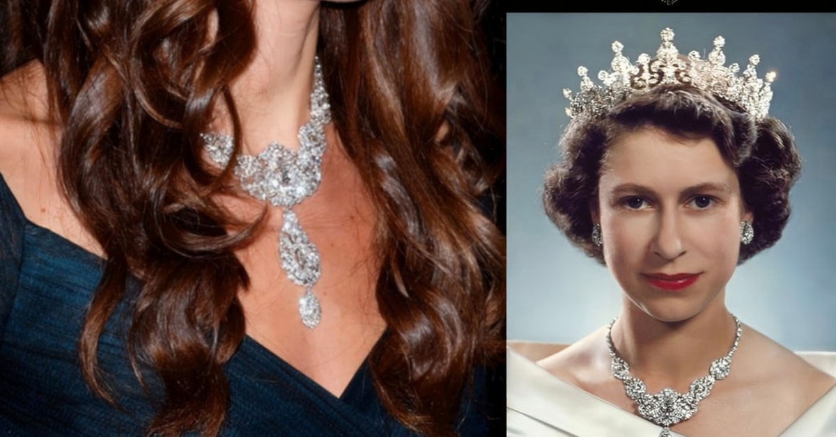 Princess Catherine Shines in Queen Elizabeth II's Legendary Diamond Necklace