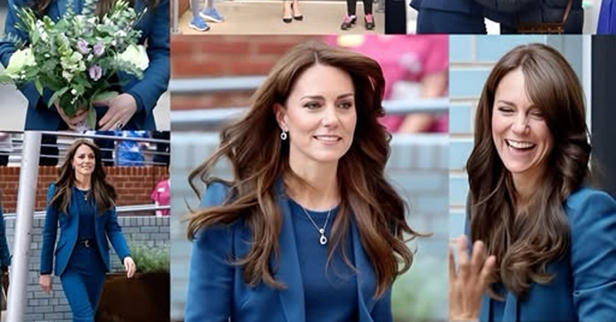 Princess Catherine Stuns in a Sleek Blue Suit: A Perfect Blend of Confidence and Elegance