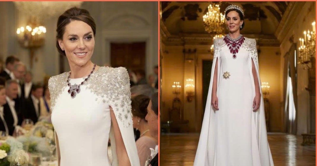 Royal Perfection Personified: Princess Catherine Shines at the State Dinner