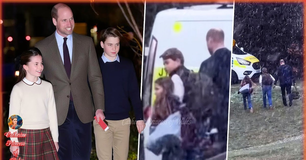 William Spotted Returning to Kensington Palace by Helicopter with George and Charlotte After New Year